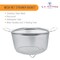 U.S. Kitchen Supply Stainless Steel Colander Strainer Basket - 3-Quart Colander with Resting Feet & Handles - Wide Rim Sieve, Stainless Steel Strainers and Colanders for Kitchen